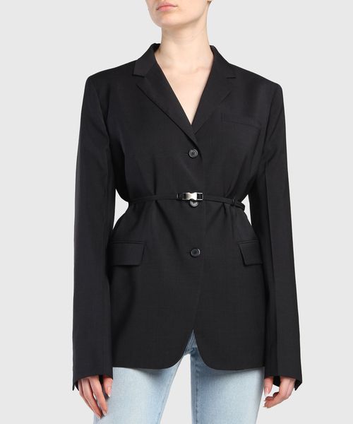 black belted blazer