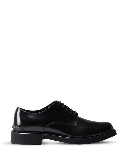 Black leather lace ups Clearance